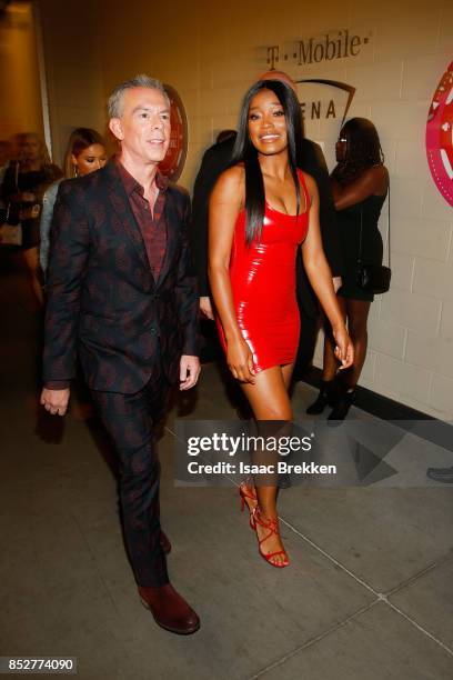 Elvis Duran and Keke Palmer attend the 2017 iHeartRadio Music Festival at T-Mobile Arena on September 23, 2017 in Las Vegas, Nevada.