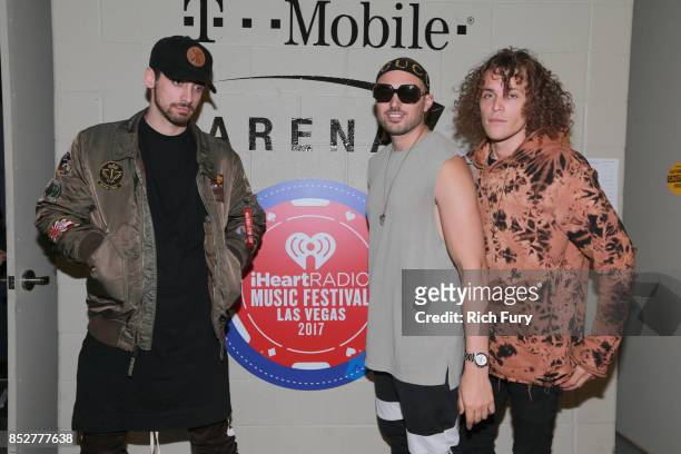 Matthew Russell, and Trevor Dahl of Cheat Codes attend the 2017 iHeartRadio Music Festival at T-Mobile Arena on September 23, 2017 in Las Vegas,...