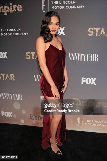 Actress Brittany O'Grady poses on the red carpet during the "Empire" & "Star" Celebrate FOX's New Wednesday Night at One World Observatory on...