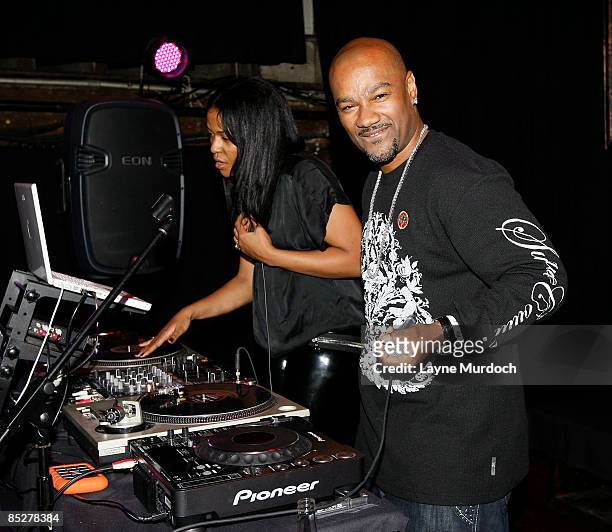 Beverly Bond and DJ Big Tigga attend the Chris Paul and Jordan Brand CP3.II Shoe Launch at Republic Nightclub on March 5, 2009 in New Orleans,...