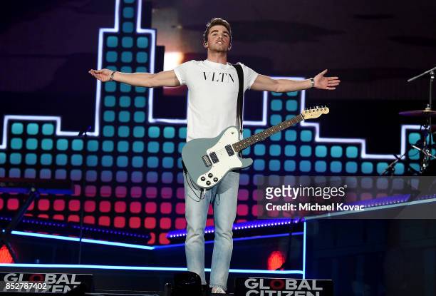 Andrew Taggart of the Chainsmokers performs onstage during the 2017 Global Citizen Festival in Central Park to End Extreme Poverty by 2030 at Central...