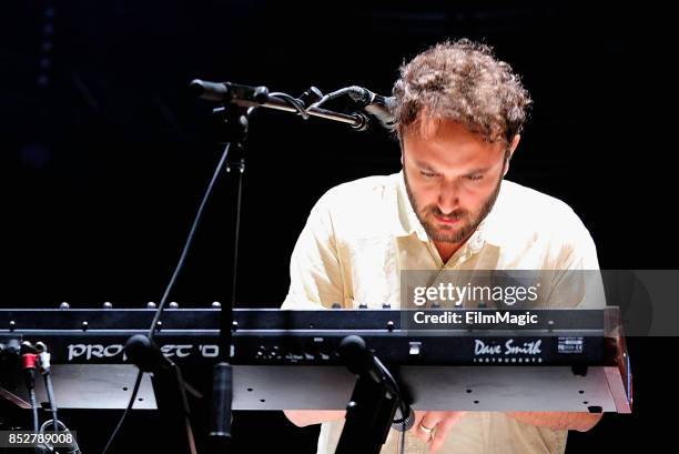 Kelcey Ayer of Local Natives performs on Huntridge Stage during day 2 of the 2017 Life Is Beautiful Festival on September 23, 2017 in Las Vegas,...