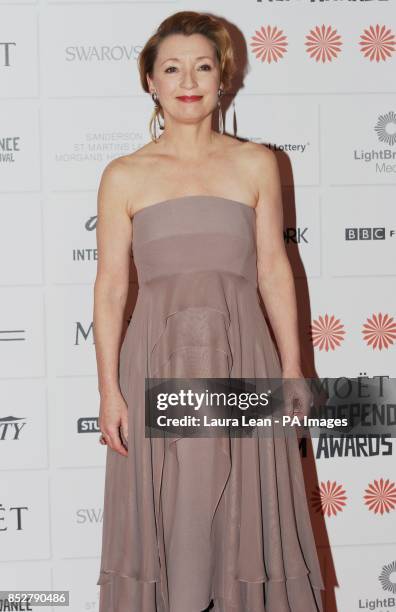 Lesley Manville at the 16th annual Moet British Independent Film Awards at the Old Billingsgate Market in the City of London.