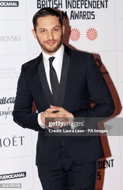 Tom Hardy at the 16th annual Moet British Independent Film Awards at the Old Billingsgate Market in the City of London.