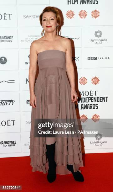 Lesley Manville at the 16th annual Moet British Independent Film Awards at the Old Billingsgate Market in the City of London.