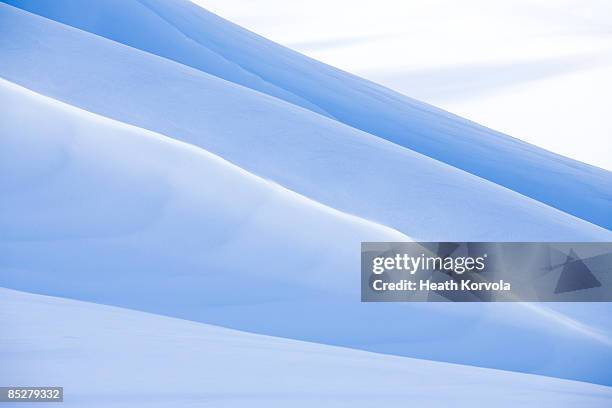 snow-covered mountainous terrain. - mountain ridge snow stock pictures, royalty-free photos & images