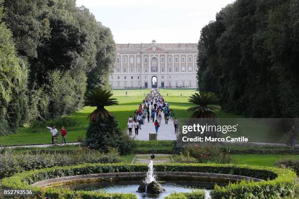 The main avenue, with the garden, of the Royal Palace of Caserta. Built by the architect Vanvitelli, the historic owners were the Bourbon of Naples.