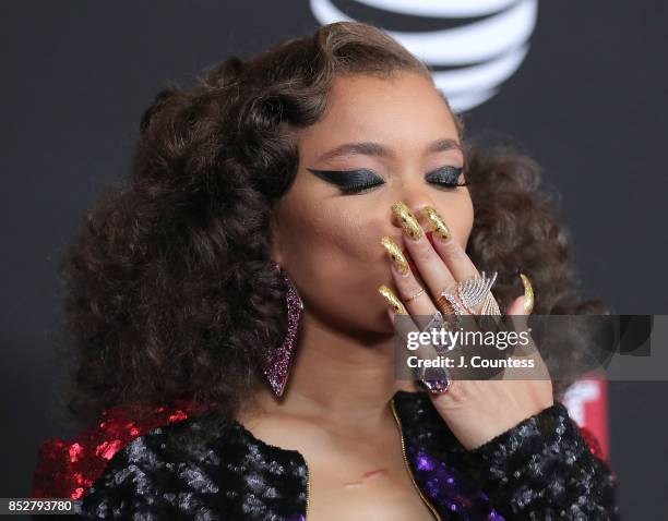 Singer Andra Day attends the 21st Annual Urbanworld Film Festival at AMC Empire 25 theater on September 23, 2017 in New York City.