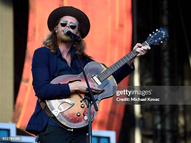 Wesley Schultz of The Lumineers performs onstage during the 2017 Global Citizen Festival in Central Park to End Extreme Poverty by 2030 at Central...