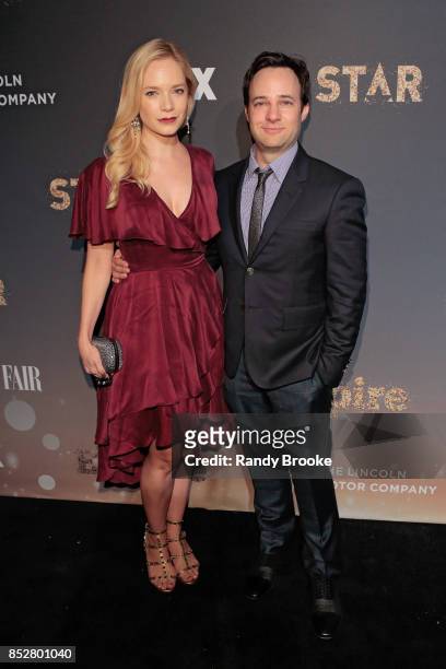 Caitlin Mehner and Danny Storng pose on the red carpet during the "Empire" & "Star" Celebrate FOX's New Wednesday Night at One World Observatory on...