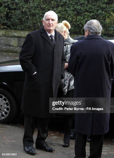 Alex Stepney attends the funeral of former Manchester United player Bill Foulkes at St Vincent De Paul RC Church, Altrincham, Cheshire.