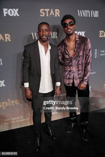 Elijah Kelly and Luke James pose on the red carpet during the "Empire" & "Star" Celebrate FOX's New Wednesday Night at One World Observatory on...