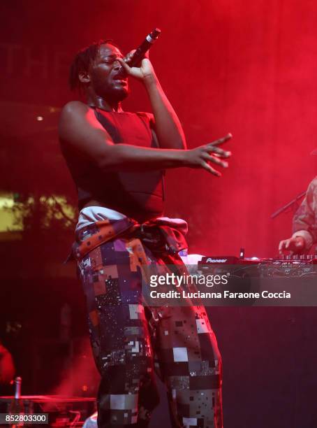 Rapper Zebra Katz performs onstage at The Broad on September 23, 2017 in Los Angeles, California.