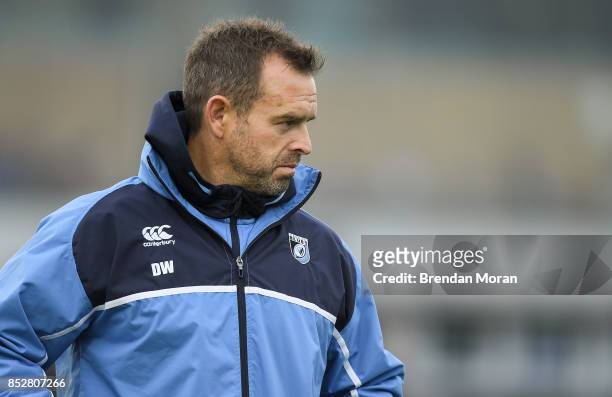 Galway , Ireland - 23 September 2017; Cardiff Blues head coach Danny Wilson during the Guinness PRO14 Round 4 match between Connacht and Cardiff...