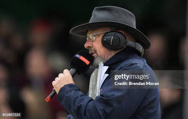 Galway , Ireland - 23 September 2017; Sky Sports reporter Graham Simmons during the Guinness PRO14 Round 4 match between Connacht and Cardiff Blues...