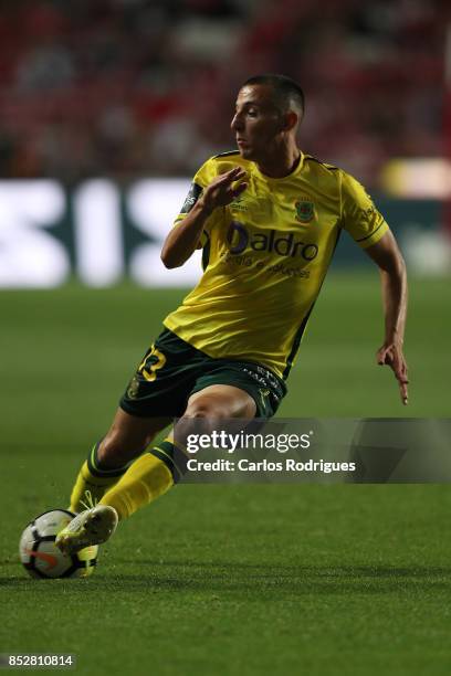 Pacos de Ferreira defender Francisco Afonso from Portugal during the match between SL Benfica and FC Paco de Ferreira for the round seven of the...