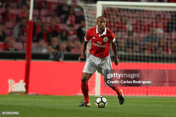 Benfica's defender Luisao from Brasil during the match between SL Benfica and FC Paco de Ferreira for the round seven of the Portuguese Primeira Liga...