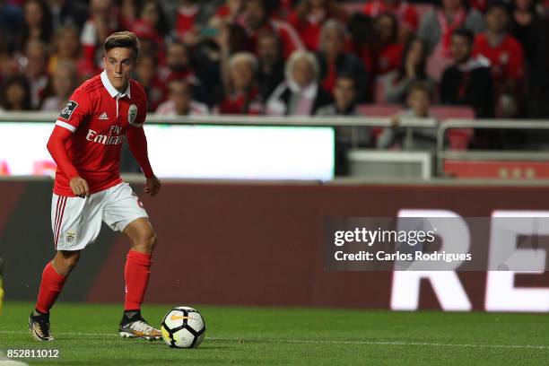 Benfica's forward Franco Cervi from Argentina during the match between SL Benfica and FC Paco de Ferreira for the round seven of the Portuguese...