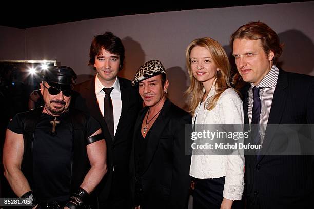 Peter Marino, Antoine Arnault, John Galliano, Delphine Arnault and Alessandro Vallarino Gancia attend the Christian Dior Ready-to-Wear A/W 2009...