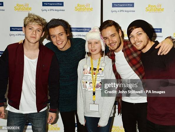 Four members of the boy band One Direction Niall Horan, Harry