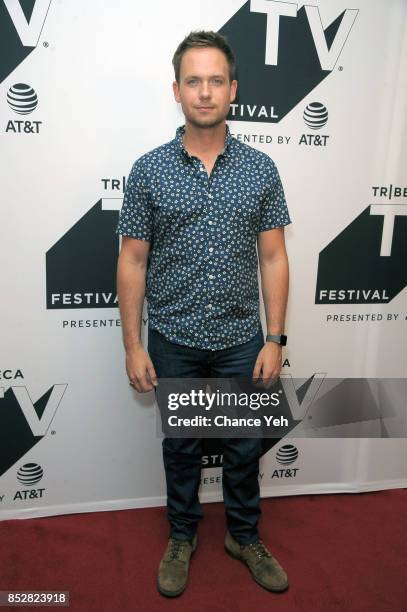 Patrick J Adams attends "Pillow Talk" premiere during Tribeca TV Festival at Cinepolis Chelsea on September 23, 2017 in New York City