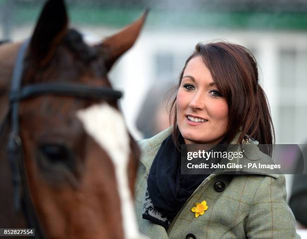 New racehorse trainer Rebecca Menzies at Catterick Bridge Racecourse, North Yorkshire.