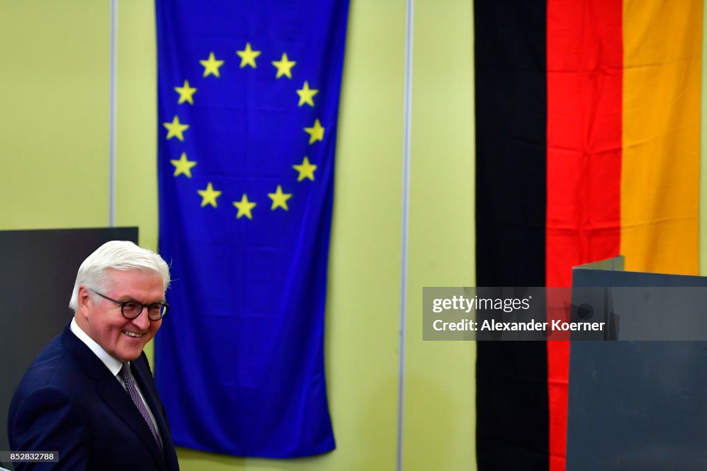President Steinmeier Casts His Ballot In Federal Elections