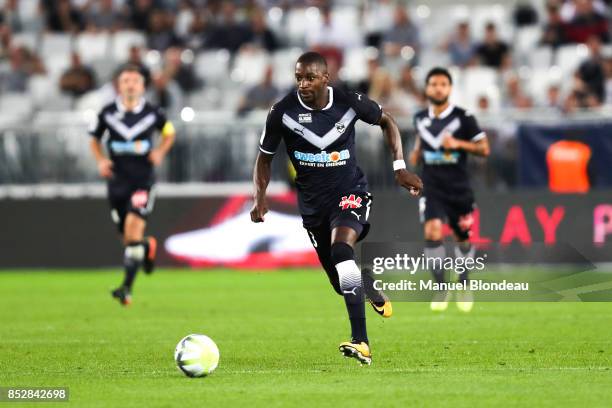 Younousse Sankhare of Bordeaux during the Ligue 1 match between FC Girondins de Bordeaux and EA Guingamp at Stade Matmut Atlantique on September 23,...