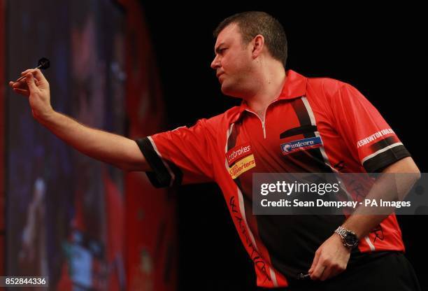 Wes Newton during day seven of The Ladbrokes World Darts Championship at Alexandra Palace, London.