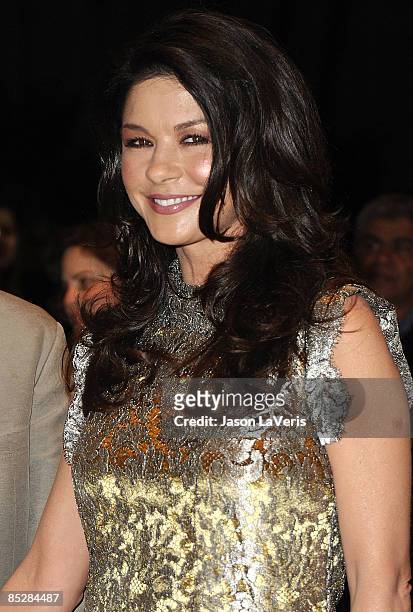 Actress Catherine Zeta-Jones attends Kirk Douglas' one man show "Before I Forget" at The Kirk Douglas Theatre on March 6, 2009 in Culver City,...