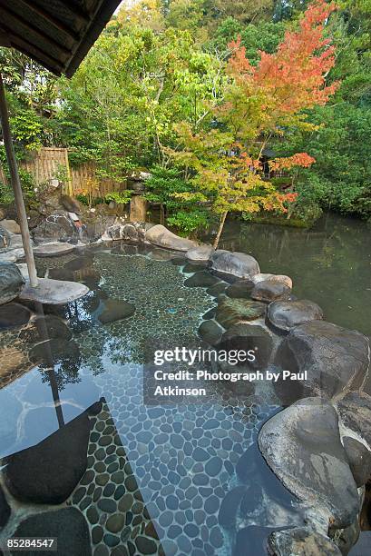 hot spring bath - izu peninsula stock pictures, royalty-free photos & images