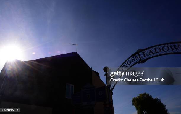 General View before a WSL Match between Chelsea Ladies and Bristol Academy Women on September 24, 2017 in Kingsmeadow, England.