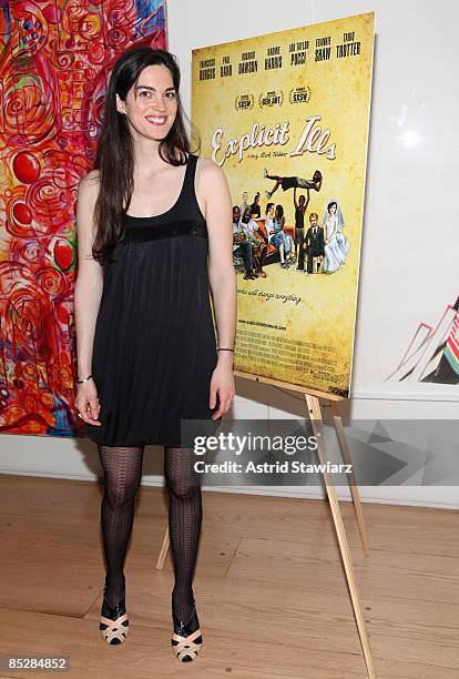 Actress Rebecca Comerford attends the after party for the New York premiere of "Explicit Ills" at Mangusta Productions on March 6, 2009 in New York...