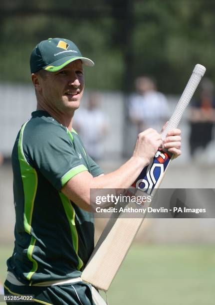 Australia's Brad Haddin during the nets session at the MCG in Melbourne, Australia.