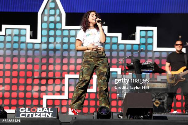 Alessia Cara during the 2017 Global Citizen Festival at The Great Lawn of Central Park on September 23, 2017 in New York City.