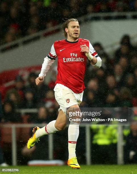 Arsenal's Nicklas Bendtner during the Barclays Premier League match at the Emirates Stadium, London.