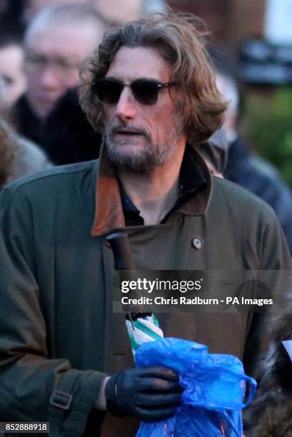 INick Reynolds, son of Bruce Reynolds attends the funeral of Ronnie Biggs at Golders Green Crematorium in North London.