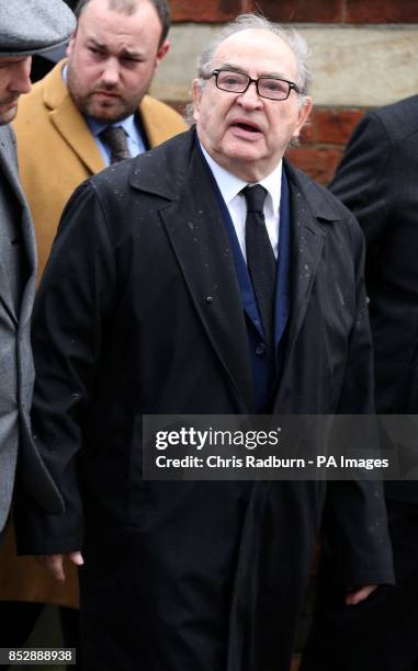 Freddie Foreman attends the funeral of Ronnie Biggs at Golders Green Crematorium in North London.