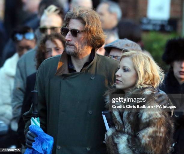 INick Reynolds, son of Bruce Reynolds attends the funeral of Ronnie Biggs at Golders Green Crematorium in North London.