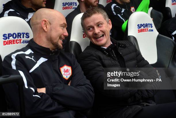 New Cardiff City manager Ole Gunnar Solskjaer before the FA Cup Third Round match at St James' Park, Newcastle.