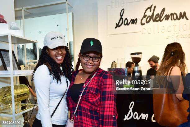 Kasey Leconte and Christal Bois attend the Sam Edelman Athleisure Launch at Six:02 on September 23, 2017 in New York City.