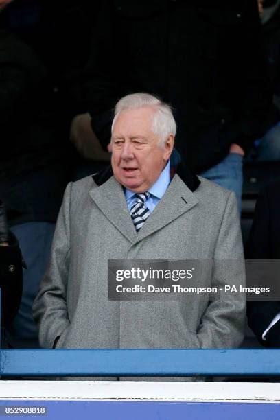 Politician Roy Hattersley in the stands