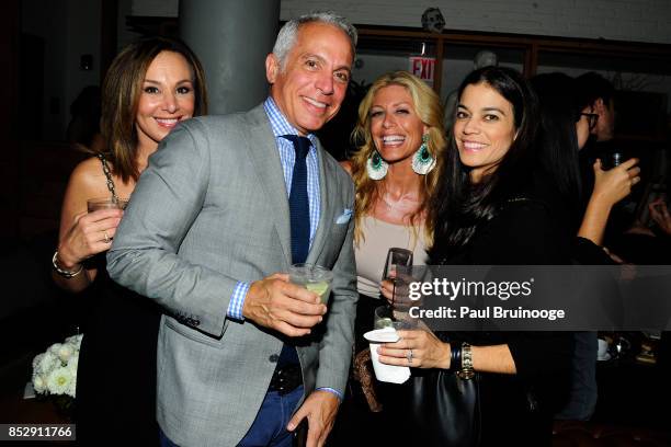 Rosanna Scotto, Geoffrey Zakarian, Jill Martin and Margaret Anne Williams attend NBC & Vanity Fair host a party for "Will & Grace" at Mr. Purple at...