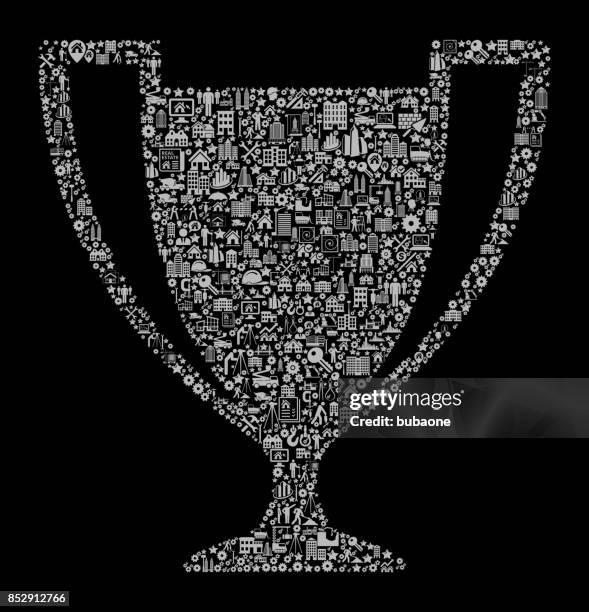 trophy construction industry vector icon pattern - contractor computer stock illustrations