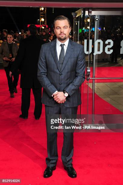 Leonardo DiCaprio arriving for the UK Premiere of The Wolf of Wall Street, at the Odeon Leicester Square, London.