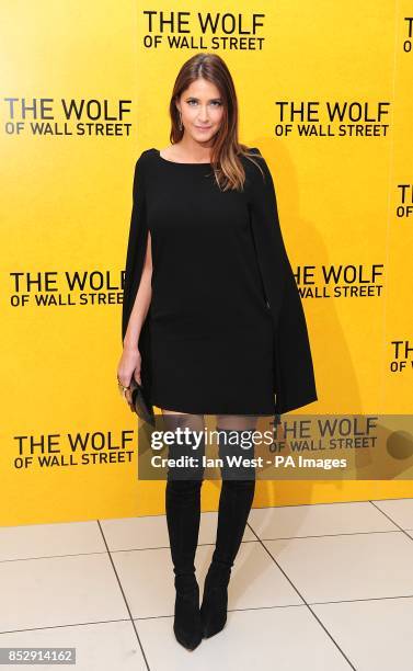 Lisa Snowdon arriving for the UK Premiere of The Wolf of Wall Street, at the Odeon Leicester Square, London.