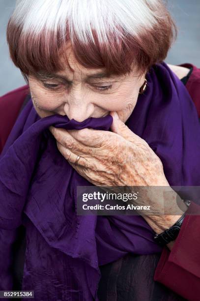 Agnes Varda receives the Donostia Award during the 65th San Sebastian International Film Festival on September 24, 2017 in San Sebastian, Spain.