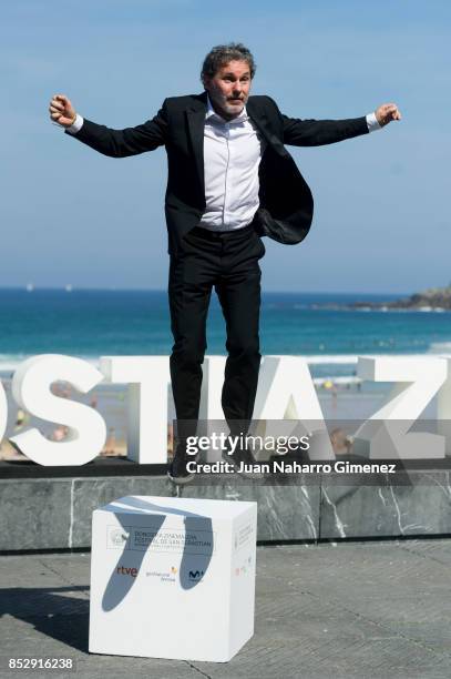 Serge Hazanavicius attends 'To The Top' photocall during 65th San Sebastian Film Festival on September 24, 2017 in San Sebastian, Spain.