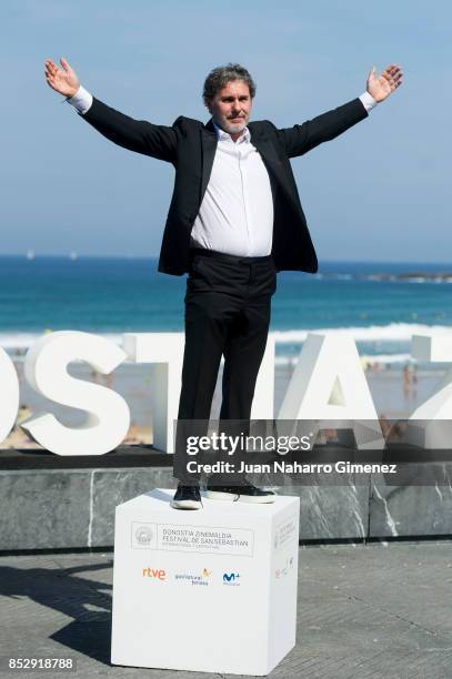 Serge Hazanavicius attends 'To The Top' photocall during 65th San Sebastian Film Festival on September 24, 2017 in San Sebastian, Spain.