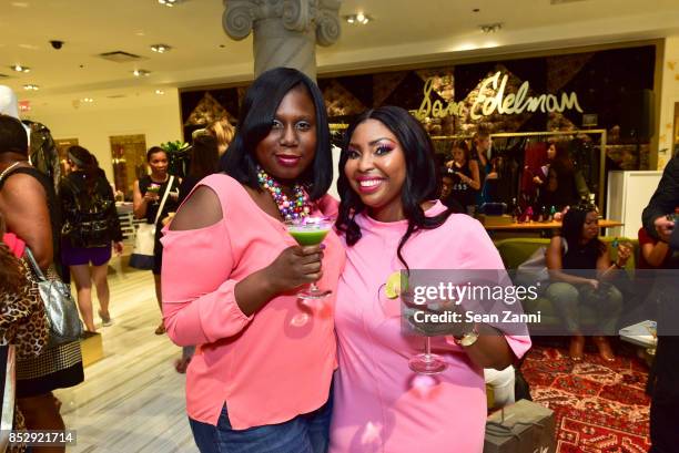Cynthia Jean and Fabiola Richard attend the Sam Edelman Athleisure Launch at Lord & Taylor on September 23, 2017 in New York City.